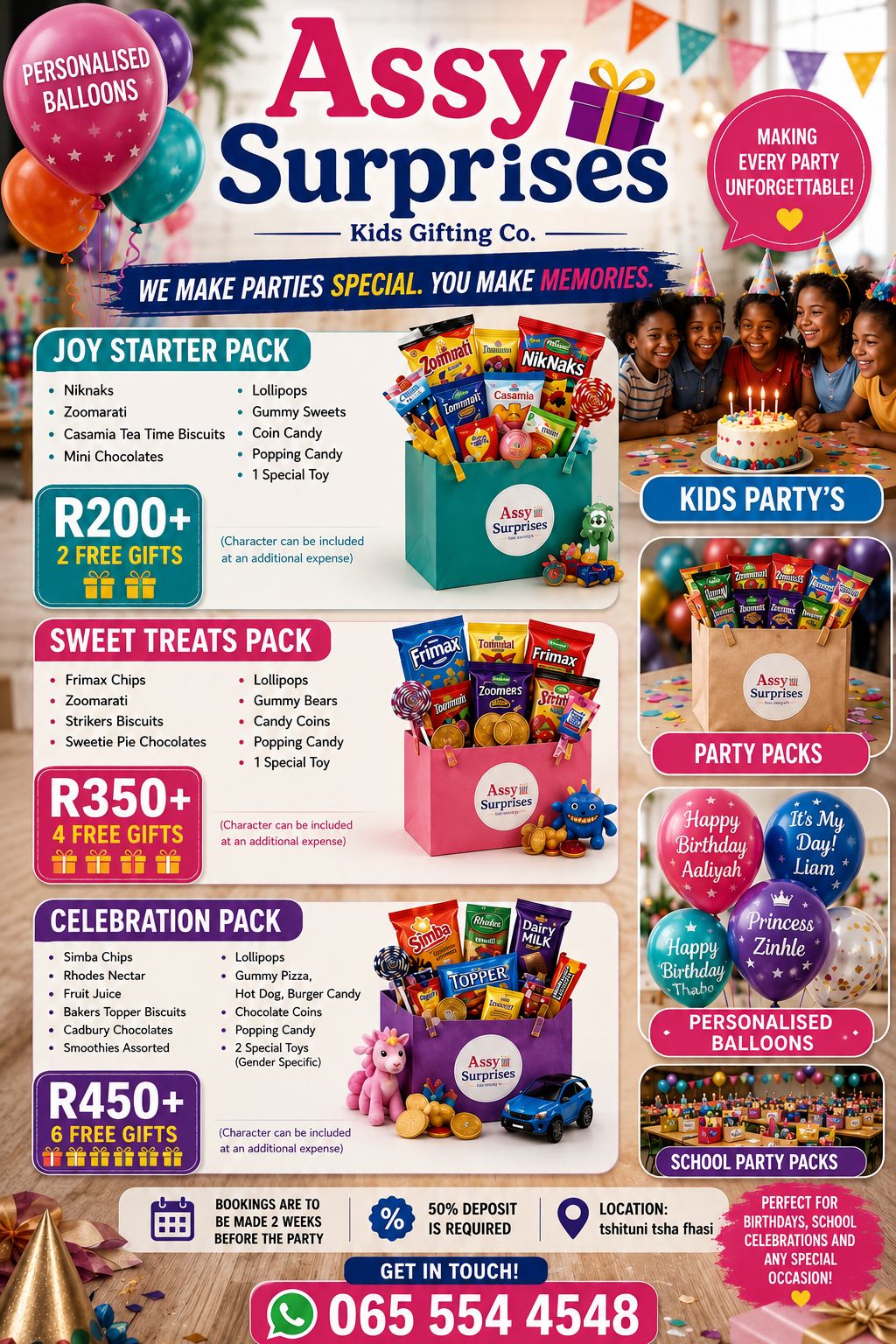 Assy Surprises Kiddies Party Pack Flyer 3
