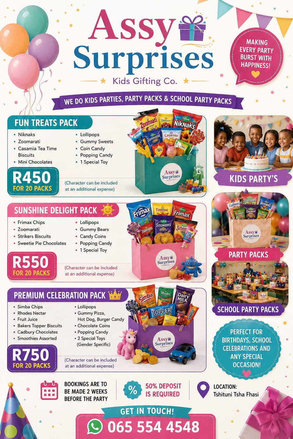 Assy Surprises Kiddies Party Pack Flyer 4